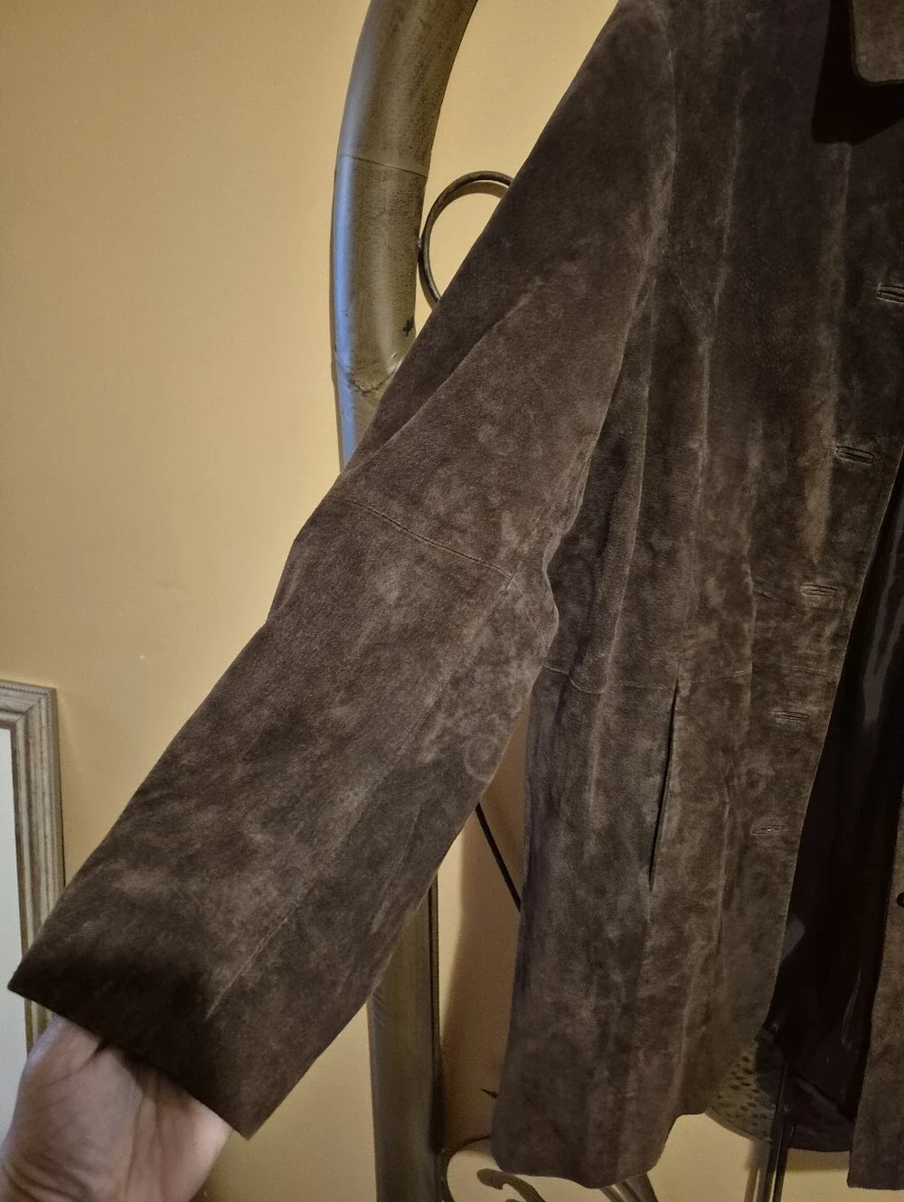 Relativity Genuine Brown Leather Suede  Lined Jacket XL - Picture 5 of 8